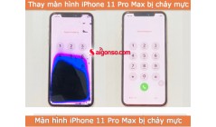 Giá thay màn hình iPhone 11 , 11 Pro , 11 Pro Max bị chảy mực